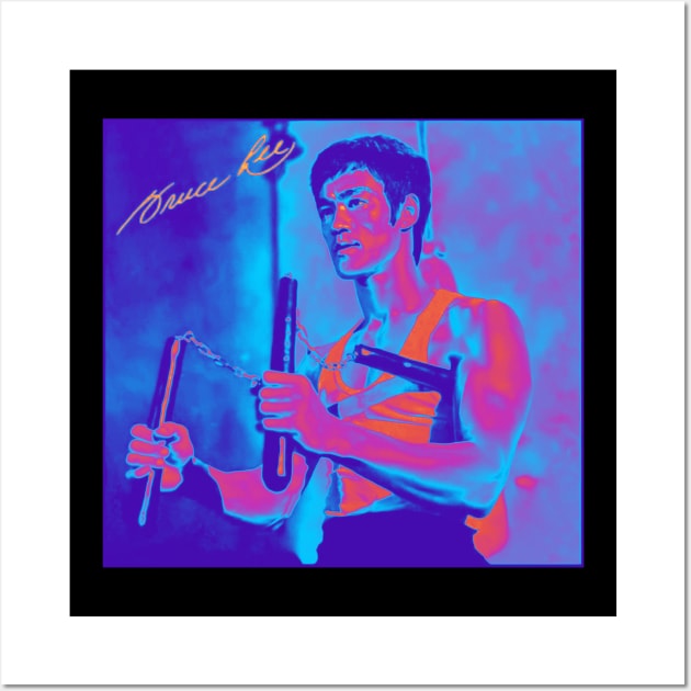 Bruce Lee Portrait Pop Art Wall Art by hteboqueener